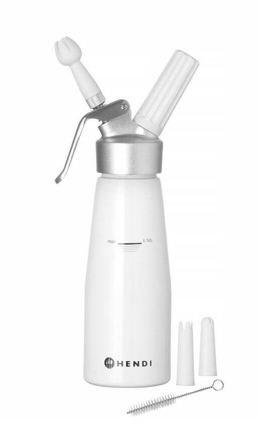OUTLET Hendi Slagroomapparaat Wit - 0,5 Liter