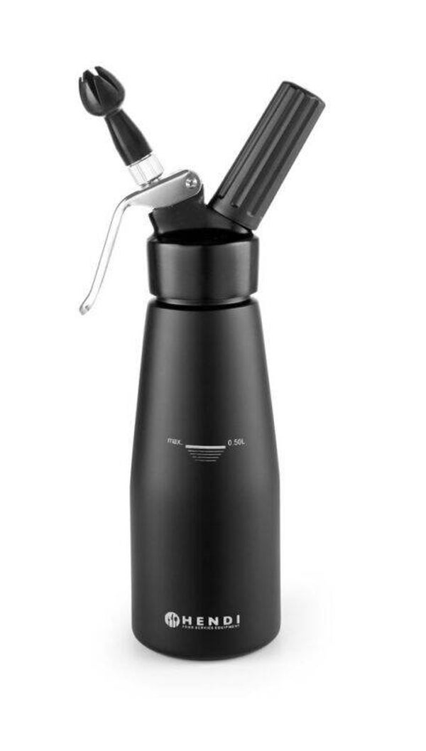 Hendi Slagroomapparaat Zwart - 0,5 Liter