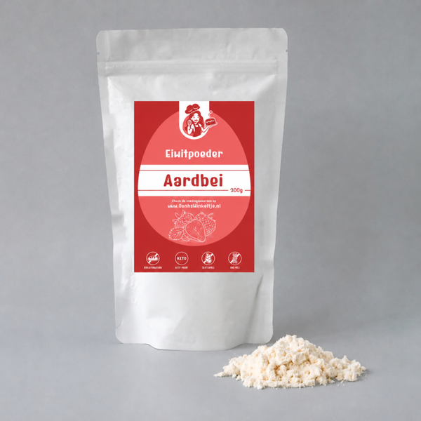 Eiwitpoeder Aardbei - 300 gram
