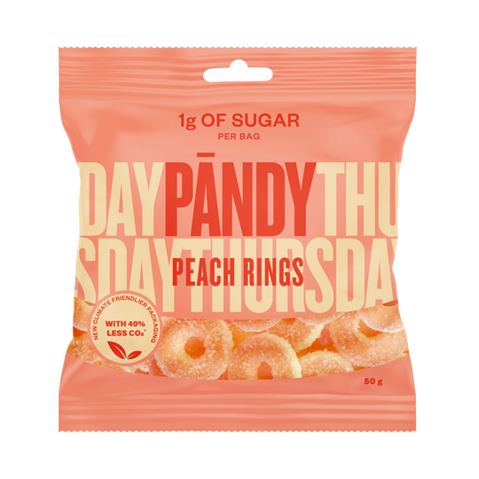 Pandy Peach Rings - 50 gram