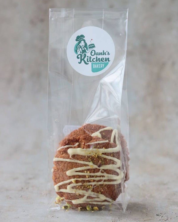 Witte choco pistachekoeken - 2 stuks
