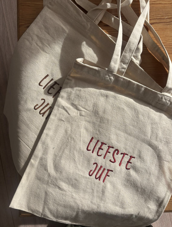 Tote bag LIEFSTE JUF/MEESTER