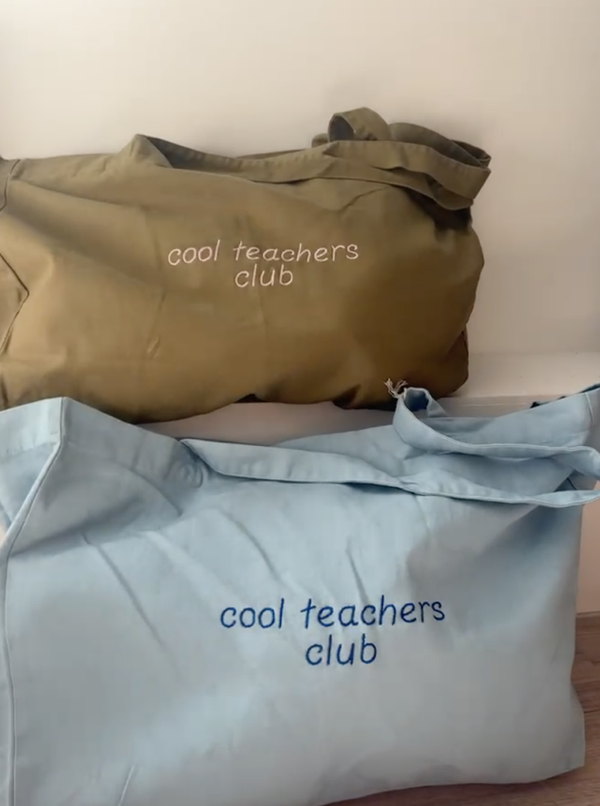 Grote tote bag COOL TEACHERS CLUB
