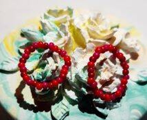 Ringe aus Glasperlen - Innenumfang ca. 3 cm bzw. 3,5 cm