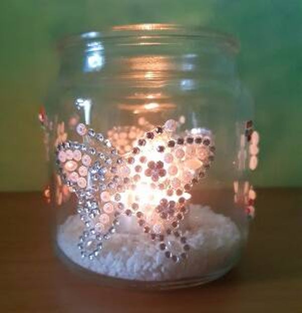 Teelichthalter aus Glas