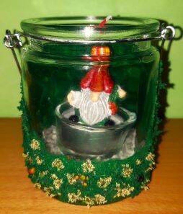 Teelichthalter Glas - Variante grün