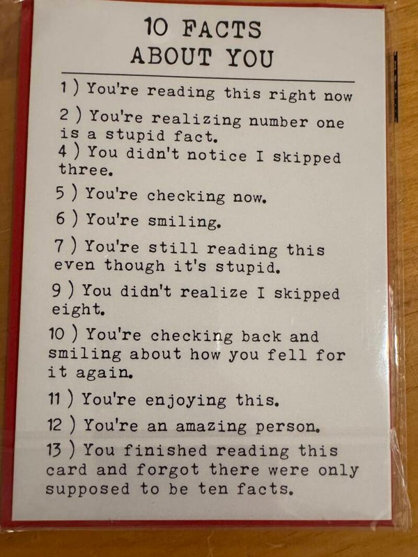 Novelty card