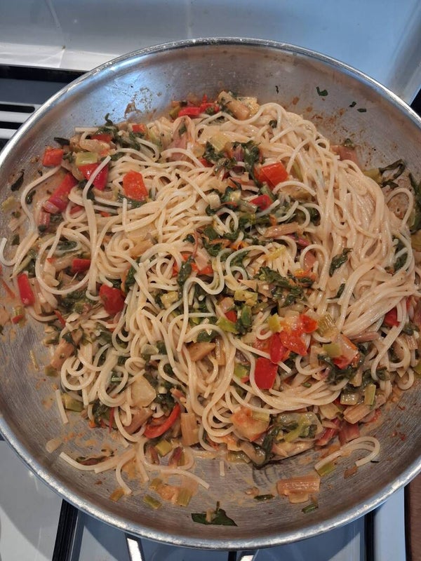 Pasta met snijbiet & champignons recept pakket