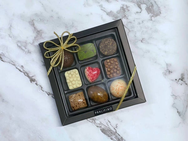 Vensterdoosje 9 gemengde pralines