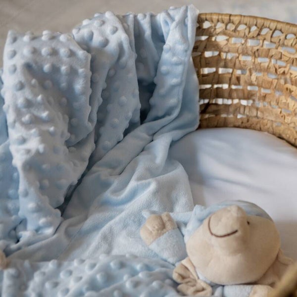 Baby deken bubbel lichtblauw 80 x 110 cm