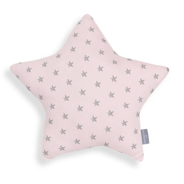 Decoratie kussen roze met sterren 39 cm