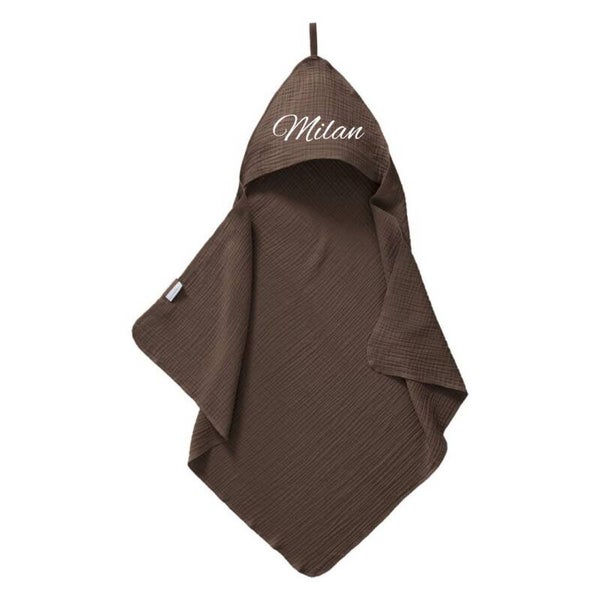 Cottonbaby Soft badcape espresso