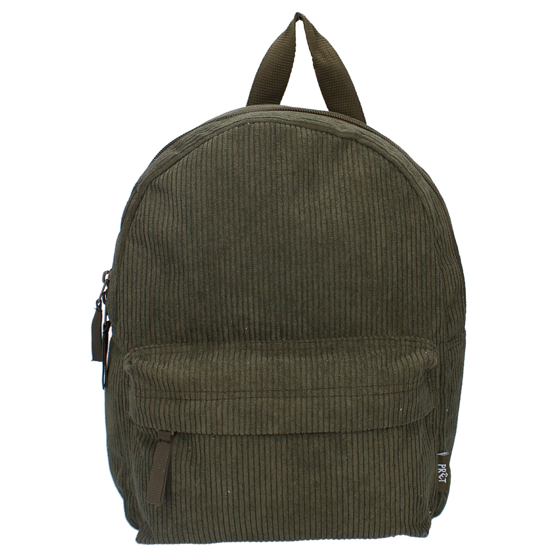 Prêt rugzak rib stof army green - eventueel met naam geborduurd