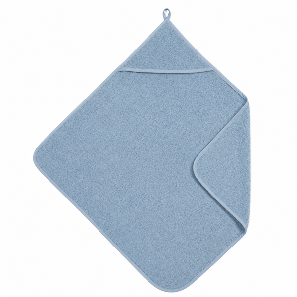 Meyco badcape met naam - jeans blue 75 x 75 cm