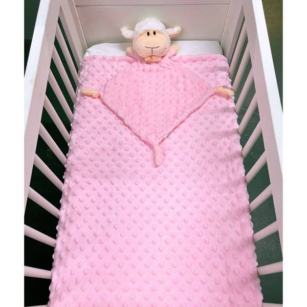 Baby cadeau set lammetje knuffeldoekje met deken