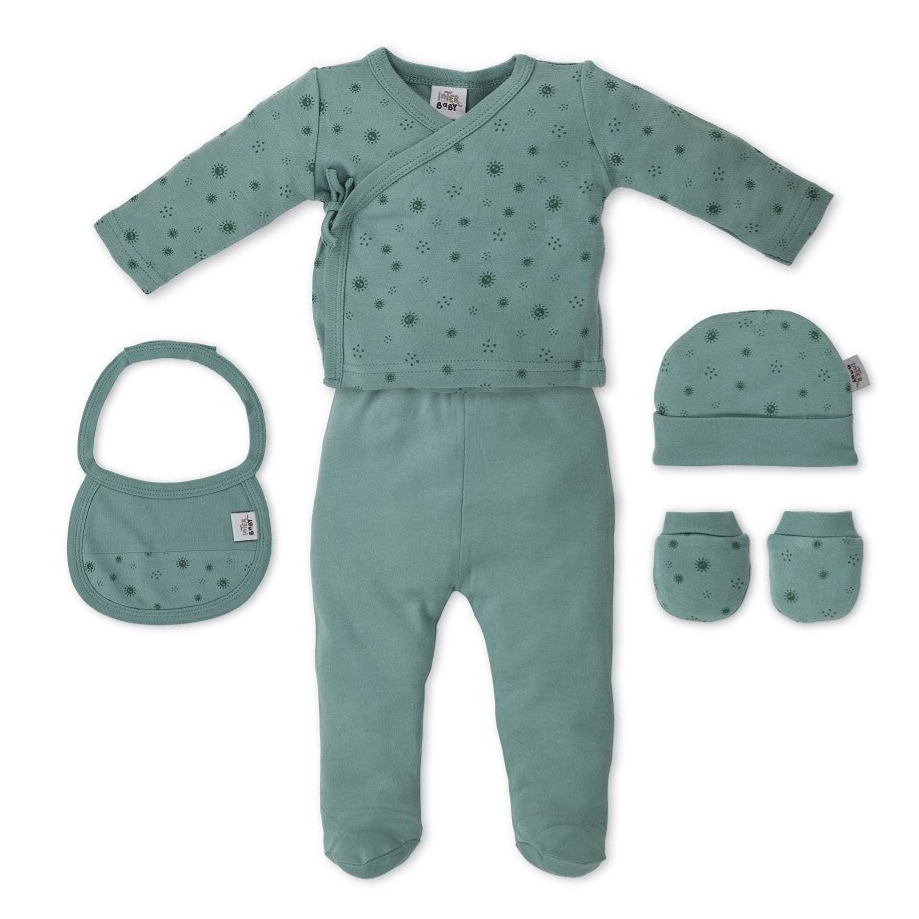 Newborn setje oud groen 5-delig