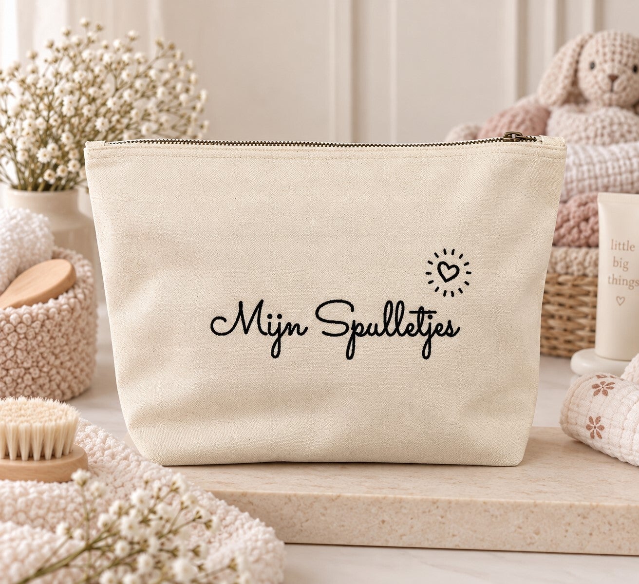 Canvas toilettas Mijn Spulletjes