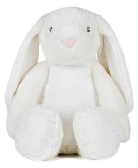 Knuffel konijn wit 45 cm - eventueel met naam geborduurd