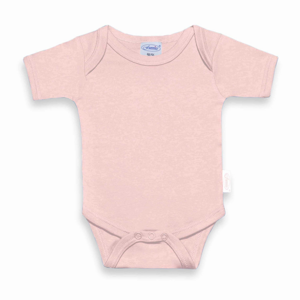 Newborn rompertje blush pink met korte mouwen