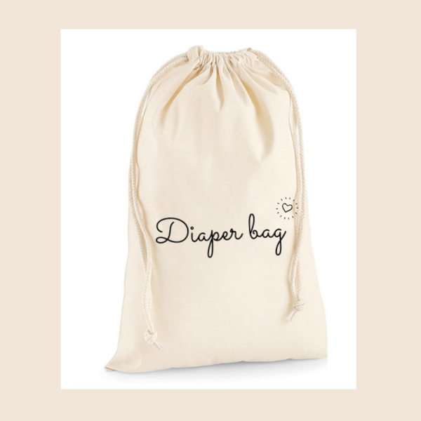 Canvas opbergzak Diaper bag