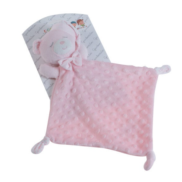 Doudou beer knuffeldoekje met muts - meerdere kleuren