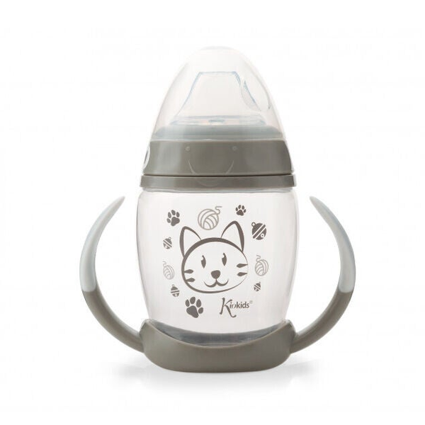 Baby leerbeker - drinkbeker grijze kat