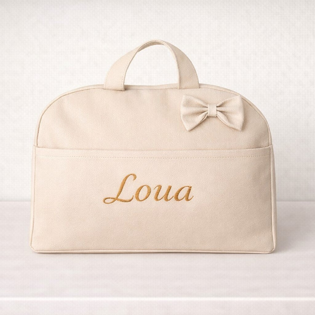 Luiertas met strik en voorvak