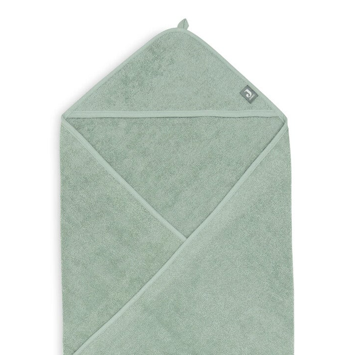 Jollein badcape ash green 75 x 75 cm - eventueel met naam geborduurd