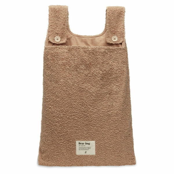 Jollein boxopbergzak Boucle – Biscuit (met naam borduren mogelijk)