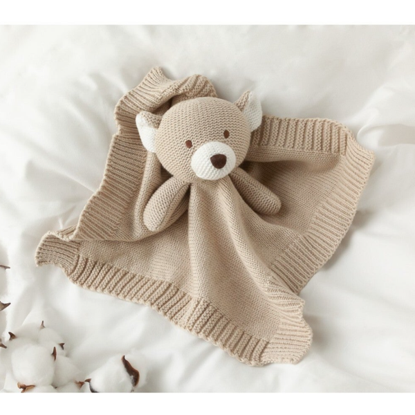 Dou dou knuffeldoekje beer beige 25 cm