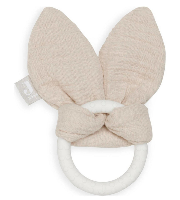 Jollein bijtring siliconen - Bunny Ears Nougat