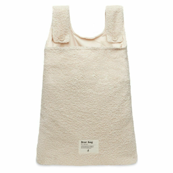 Jollein boxopbergzak Boucle – Naturel (met naam borduren mogelijk)