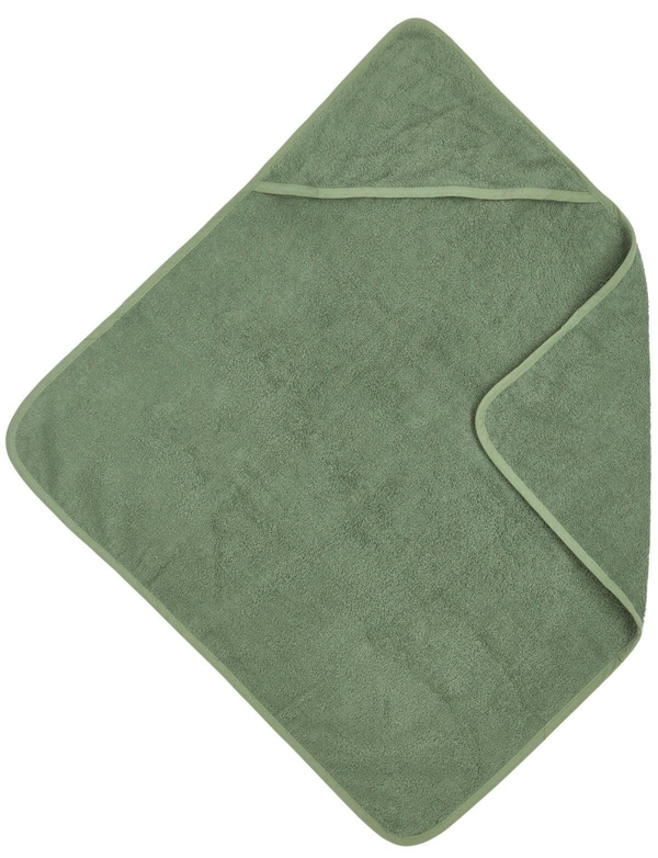 Meyco Baby badcape forest green 75 x 75 cm - eventueel met naam geborduurd