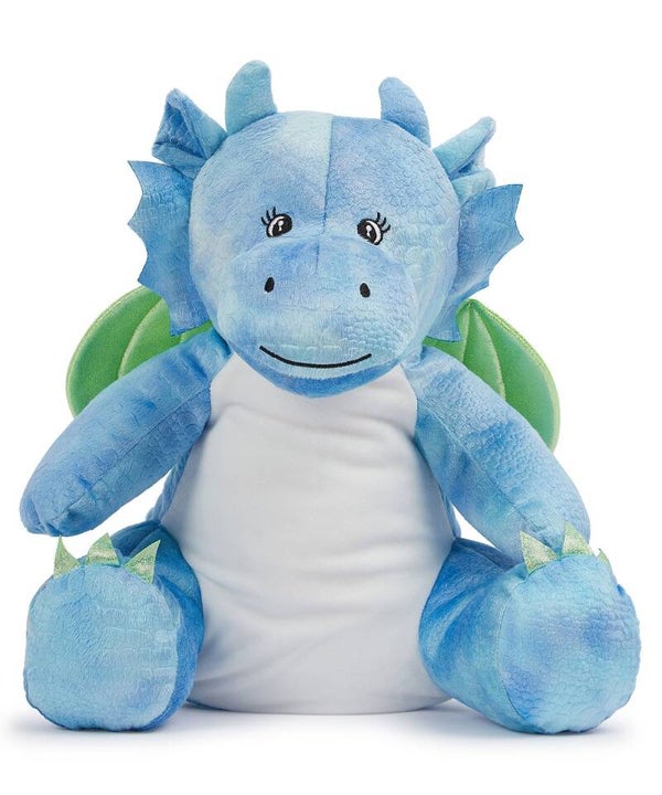 Knuffel draak blauw 39 cm - eventueel met naam geborduurd