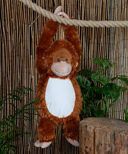 Knuffel aap Orang Oetan 33 cm - eventueel met naam geborduurd