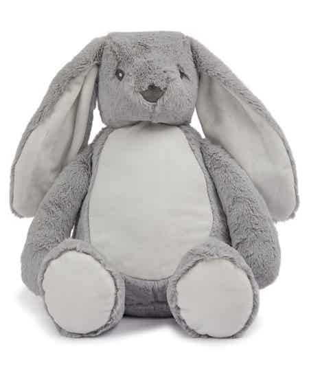 Grijs knuffel konijn 45 cm - eventueel met naam geborduurd