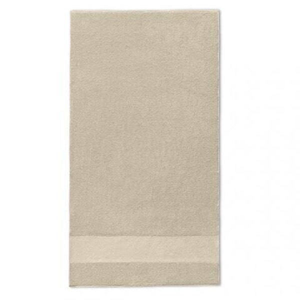 Handdoek beige 50 x 100 cm - met naam geborduurd