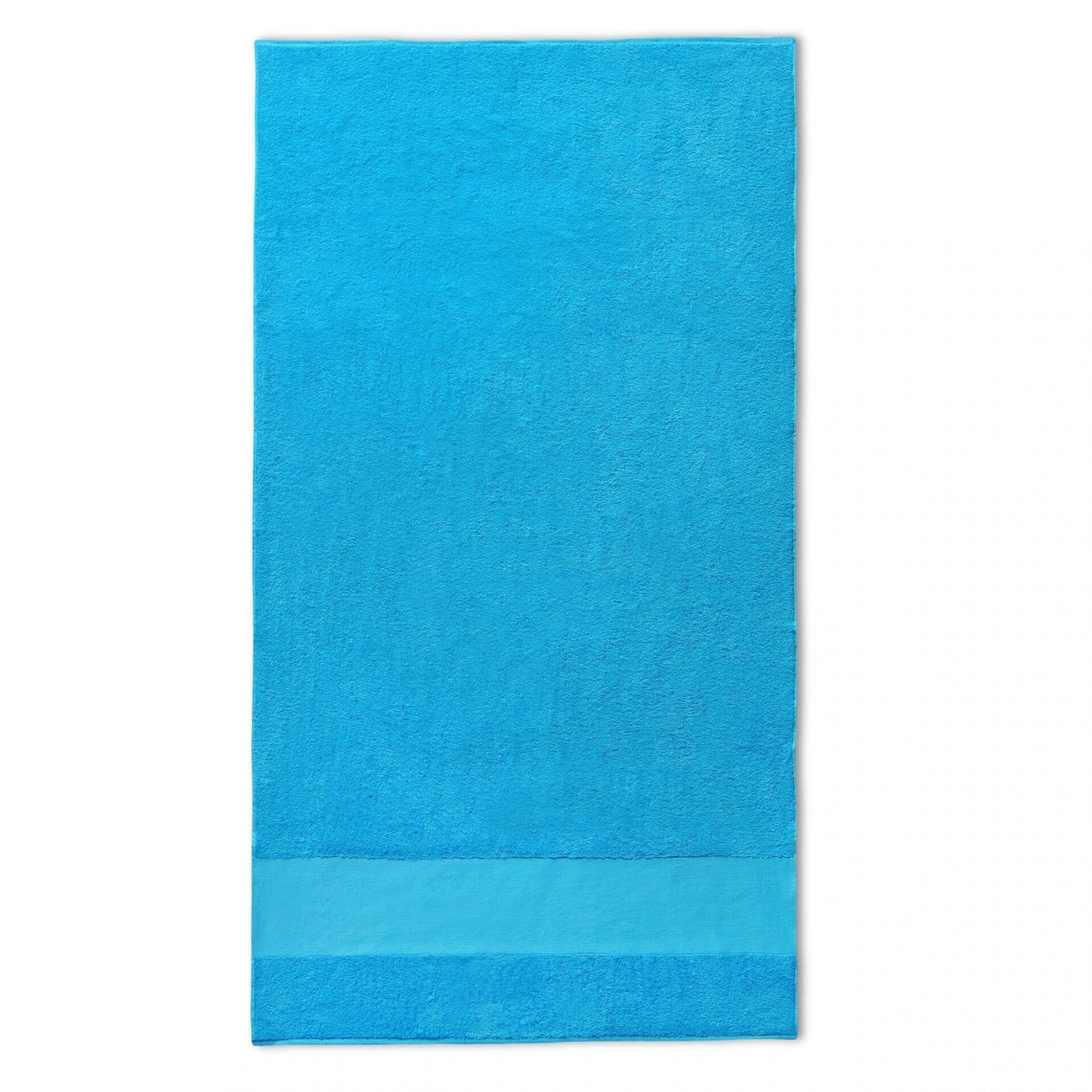 Handdoek turquoise 50 x 100 cm - met naam geborduurd