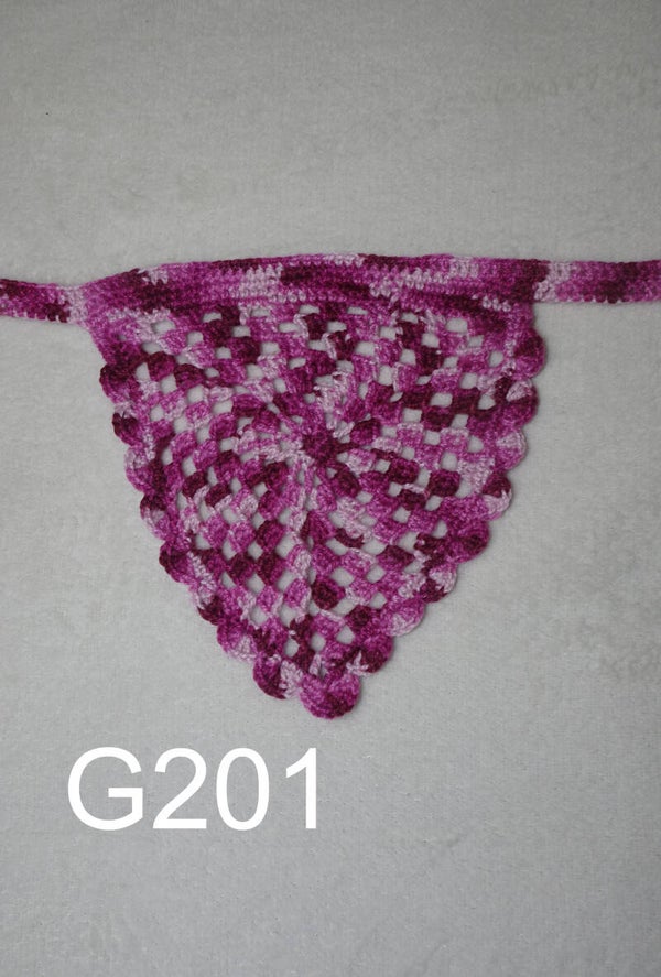 Gehaakte vlag roze gemeleerd