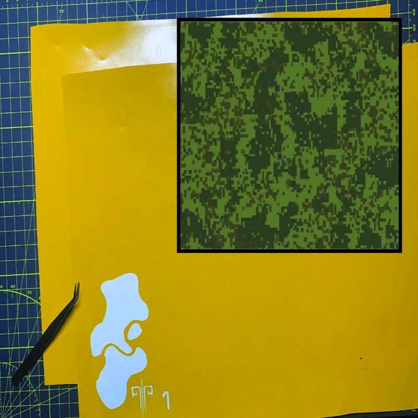 Russian Digital Flora Camouflage Stencil Packs