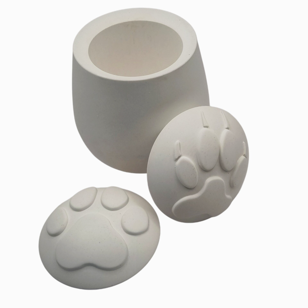 Tierurne S – Mit erhabener Pfote | Handarbeit