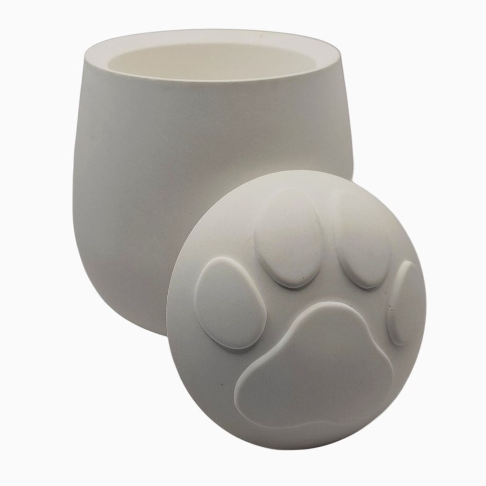 Tierurne L – Mit erhabener Pfote | Handarbeit