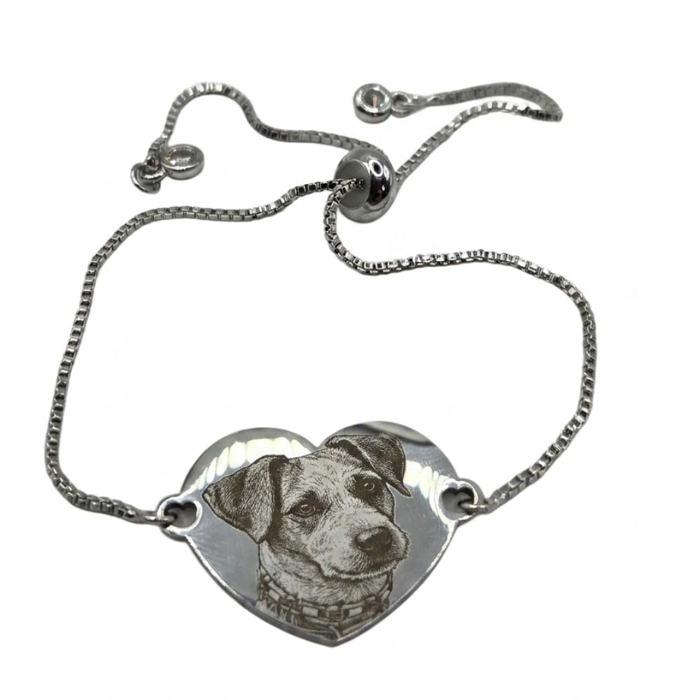 Armband mit personalisiertem Herzanhänger verstellbar