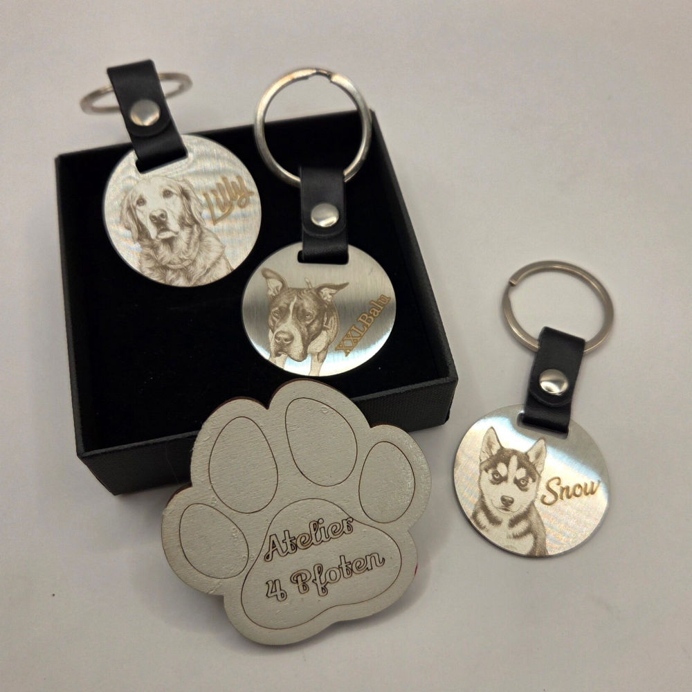 Schlüsselanhänger Edelstahl Foto Bild Gravur Altes Modell