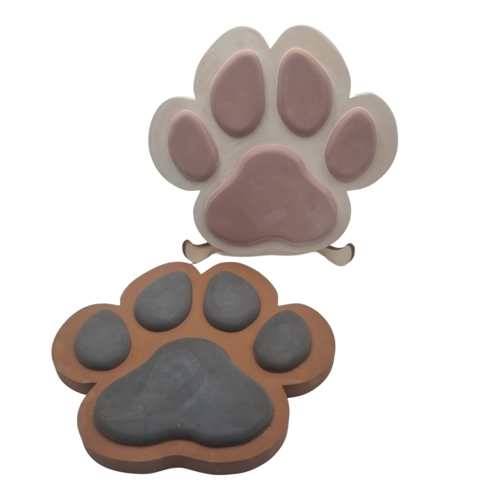 Deko Platte Pfote Keramik 15,5 cm x 14 cm