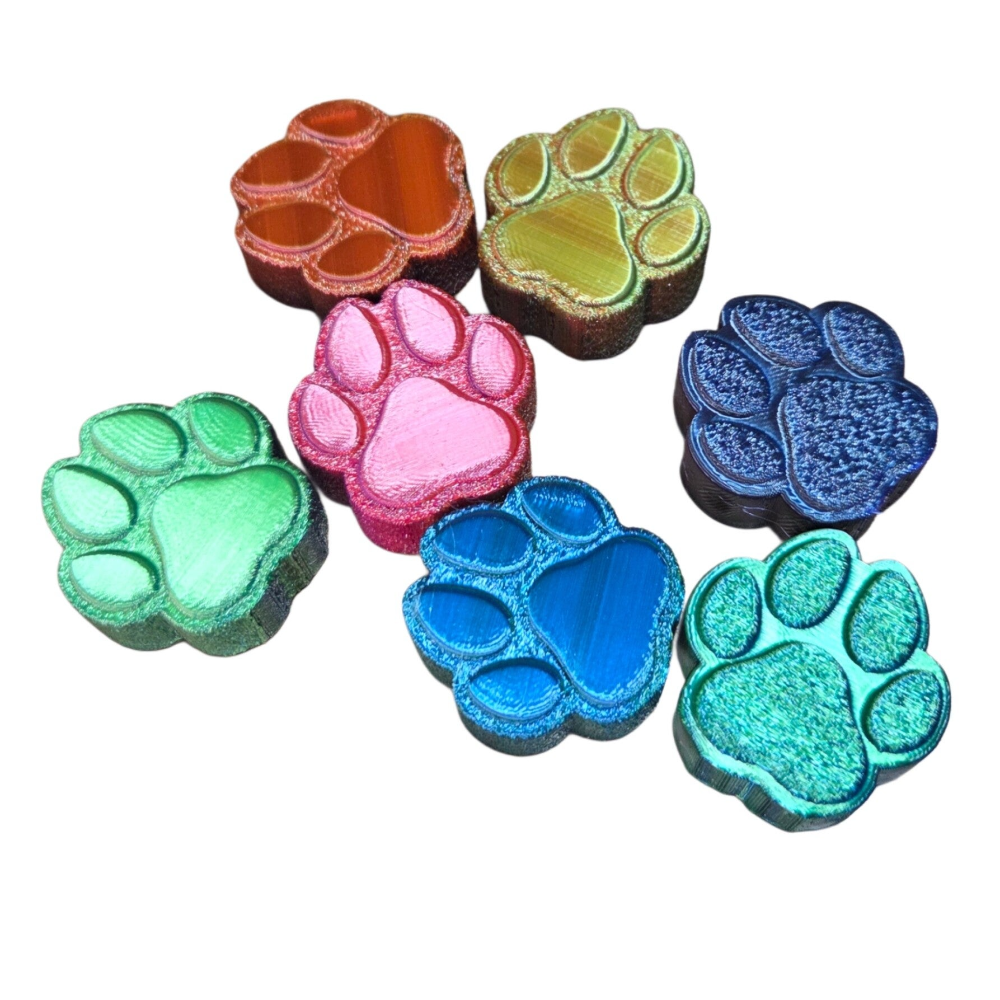 Bunte Regenbogen Pfoten Handschmeichler – kleine Pfote zum Festhalten & Verschenken