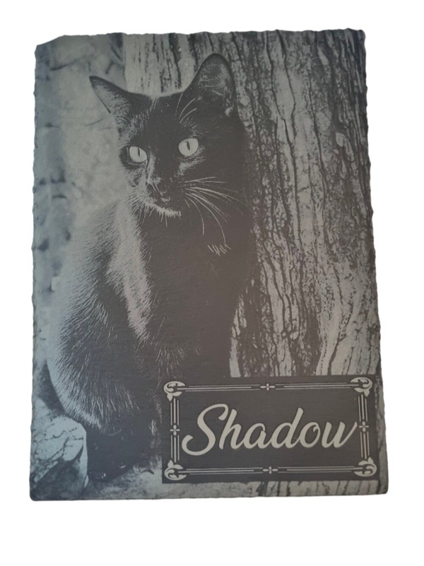 Schieferplatte 22 x 16 cm / mit Foto / Bild