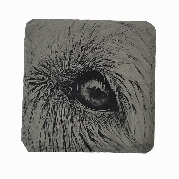 Schieferplatte 10x10 cm / mit Foto / Bild