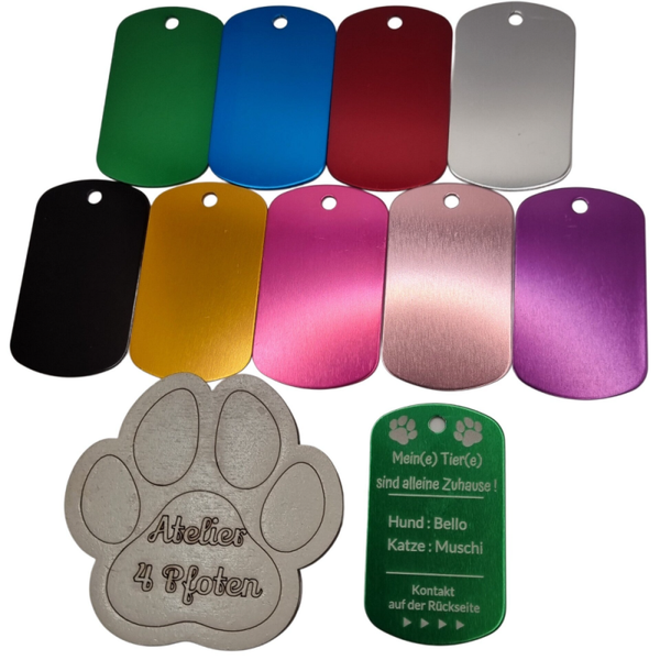 Haustier Metall Anhänger Notfallkontakt Hund Katze