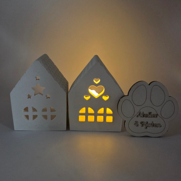 Lichthaus mit Teelicht Keramik